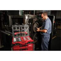 Ratchet & Socket Set with Packout Low-Profile Organizer, 106 Pcs, 1/4"/3/8" Drive Size, Deep - Milwaukee 48-22-9486