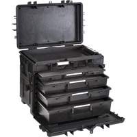 Mobile Tool Chest With Drawers, 4 Drawers, 22-4/5" W x 15" D x 18" H, Black - Gray Tools 941004