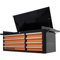 Top Chest, 42" W, 8 Drawers, Black/Orange - Dynamic Tools D069304