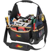 Porte-outils &eacute;lectrique/CHVAC &agrave; base moul&eacute;e, Polyester balistique, 20 pochettes, Noir/Bleu - Kuny's PB1531