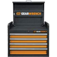 GSX Series Tool Chest, 26" W, 4 Drawers, Black/Orange - Gearwrench 83240