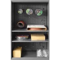 Abrasive Storage Cabinet with Pegboard, Steel, 19-7/8" x 14-1/4" x 32-3/4", Grey - Durham Manufacturing 057A-95-ND