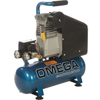 Portable Contractor Series Compressors - Oil Lube, Direct Drive, Electric, 2.6 Gal. (3.2 US Gal), 125 PSI, 115/1 V - Omega Compressors DD-1503
