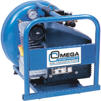 Contractor Series Air Compressors, Electric, 2.6 Gal. (3.2 US Gal), 125 PSI, 115/1 V - Omega Compressors DP-2004V
