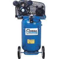Professional Series Air Compressors, Electric, 16.6 Gal. (20 US Gal), 125 PSI, 115/1 V - Omega Compressors PK-5020VP