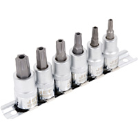 SS386TB Tamperproof Bit Socket Set, Torx&reg; Tamper, 3/8" Drive, 6 Pcs - JET 601216