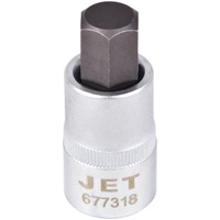 Bit Socket, Hex, 9/16" x 2" L, 1/2" Drive - JET 677318