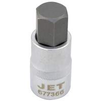 Bit Socket, Hex, 14 mm x 2" L, 1/2" Drive - JET 677364