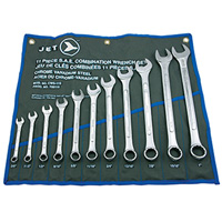 11-Piece SAE Raised Panel Combination Wrench Set, Combination, 11 Pieces, Imperial - JET 700115