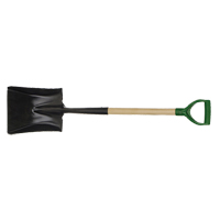 Square Point Shovel, Wood, Tempered Steel Blade, D-Grip Handle, 29" Long - Practica TDS