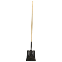 Square-Point Shovel, Wood, Tempered Steel Blade, Straight Handle, 49-1/2" Long - Practica TLS