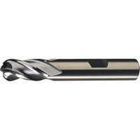 CLEVELAND Centre Cutting Ball Nose Single End Finishers, 3/8" Dia., 4 Flutes, High Speed Steel - Walter Surface Technologies C33325