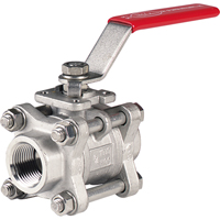 Three-Piece Ball Valves - Series WE02, Stainless Steel, Manual, FNPT x FNPT - Dwyer WE02-FHD00