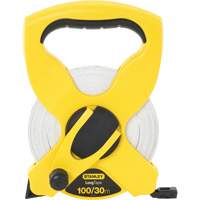 Fiberglass Tape Measure, 1/2" x 100'/30 m, Imperial & Metric Graduations - Stanley Tools 34-791