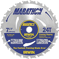 Lames de scie pour entrepreneur - Lames de scie Marathon, 7-1/4", 24 dents - Irwin 14030