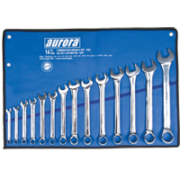 Wrench Set, Combination, 14 Pieces, Imperial - Aurora Tools 