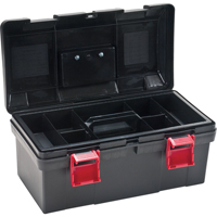 Coffre &agrave; outils robuste, 17-1/2" la x 9-1/2" p x 8" h, Noir - Outils Aurora 