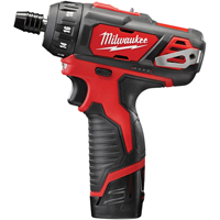 Ensemble tournevis hexagonaux &agrave; 2 vitesses M12, 1/4", 12 V, 275 lb-po couple max., Lithium-ion bloc-pile - Milwaukee 2406-22