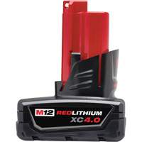 M12 Redlithium 4.0 Battery, Lithium-Ion, 12 V, 4 A - Milwaukee 48-11-2440