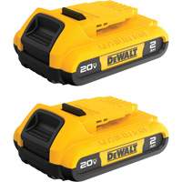 Blocs-piles Max* Compact, Lithium-ion, 20 V, 2 A - DEWALT DCB203-2