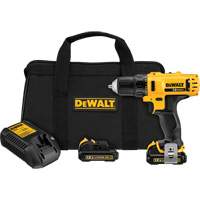 Ensemble perceuse/visseuse max, Lithium-ion, 12 V, Mandrin 3/8", Couple 189 UWO - DEWALT DCD710S2