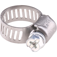 Hose Clamps - Stainless Steel Band & Zinc Plated Screw, Min Dia. 1/5", Max Dia. 5/8" - Dominion DMHC6-4