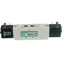 Pilot 5-Way 2-Position 4-Way Solenoid Valves, 3/8" Pipe, 150 PSI - Numatics L23BB452B000061