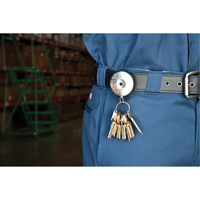The Original Key Reel, Chrome, 24" Cable, Belt Clip Attachment - Key-Bak 0005-002