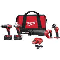 M18 Cordless Tool Combo Kit, Lithium-Ion, 18 V - Milwaukee 2696-24
