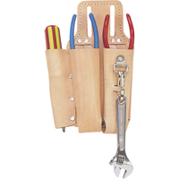 Porte-outils pour monteur de ligne, Porte-outil multiple, Cuir, 3 Poches - Kuny's PL-29