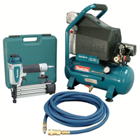 Trousses de compresseur d'air et Cloueuse Brad, &eacute;lectrique, 2,6 gal. (2,6 gal. US), 130 PSI, 120/1 V - Makita MAC700-KIT3