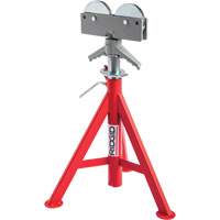 Roller Head Low Pipe Stand #RJ-98, 59-104 cm Height Adjustment, 12" Max. Pipe Capacity, 1000 lbs. Max. Weight Capacity - Ridgid 56667