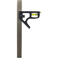 Inch/Metric Combination Square, 12" L, 1/8"/1/16"/1/32"/1 mm Graduations, Stainless Steel, Plain - Johnson 400EM