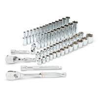 6-Point SAE/Metric Mechanics Tool Set, 57 Pcs, 3/8" Drive Size, Deep - Gearwrench 80550