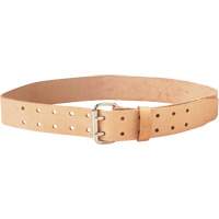 Double Tongue Belt, Leather, Beige - Kuny's EL-899