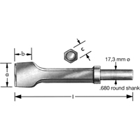 Pneumatic Chisel With  Retaining Collar - Ampco CR-20-ST