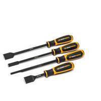 Jeu de 4 grattoirs larges &agrave; double mat&eacute;riau - Gearwrench 84080H