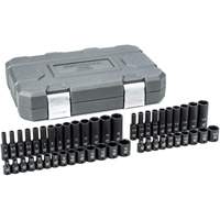Jeu de douilles SAE/m&eacute;triques &agrave; 6 pans, 48 Mcx, Chocs, Prise de 1/4", Profond - Gearwrench 84902