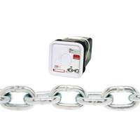Chaîne ronde Proof Campbell, Acier &agrave; faible teneur en carbone, 1/4" x 100' (30,4 m) l, Calibre 30, Charge d'utilisation 1300 lb (0,65 tonne) - Campbell T0143426