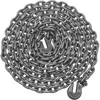 Chaîne de remorquage avec crochets &agrave; chape Campbell, Acier &agrave; faible teneur en carbone, 5/16" x 12' (3,66 m) l, Calibre 43, Charge d'utilisation 3900 lb (1,95 tonne) - Campbell T0231912