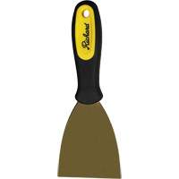 Stiff Wall Scrapers, Brass Blade, 3" Wide, Plastic Handle - Richard RUB-153