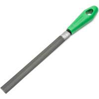 Lime &agrave; taille crois&eacute;e avec poign&eacute;e verte, Demi-ronde, 8", B&acirc;tarde - Nicholson By Crescent 21745N