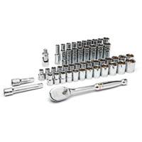 Jeu d'outils pour m&eacute;canicien &agrave; 6 pans SAE/m&eacute;triques, 49 Mcx, Prise de 1/2", Profond - Gearwrench 80700D