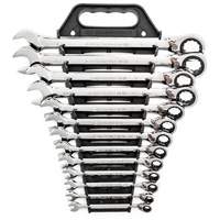 Jeu de cl&eacute;s &agrave; cliquets r&eacute;versibles SAE &agrave; 12 pans et 72 dents, Combinaison, 13 morceaux, Imp&eacute;rial - Gearwrench 9509N