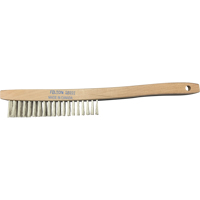 Brosses de nettoyage &agrave; manche recourb&eacute;, Acier inoxydable, 4 x 19 rangs de fils, Longueur 14" - Felton Brushes 188SS
