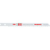 Jigsaw Blades, Bi-Metal, U-Shank, 4" L, 6 TPI - Milwaukee 48-42-2300