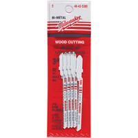 Lame de scie sauteuse, Bim&eacute;tal, Tige en T, 3" lo, 20 dents par pouce - Milwaukee 48-42-5385