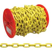 Chaîne ronde &eacute;prouv&eacute;e, Acier &agrave; faible teneur en carbone, 3/16" x 100' (30,4 m) l, Calibre 30, Charge d'utilisation 800 lb (0,4 tonne) - Campbell PD0725027