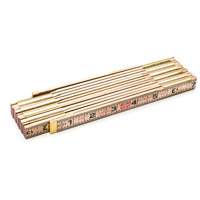 Red End&reg; Rule with Two 6" Slide Rule Extensions, 6' L, Wood, 1/16" Graduations - Lufkin By Crescent TX46N