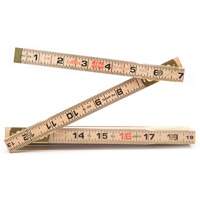 Red End&reg; Rule with Two 6" Slide Rule Extensions, 6' L, Wood, 1/16" Graduations - Lufkin By Crescent TX46N